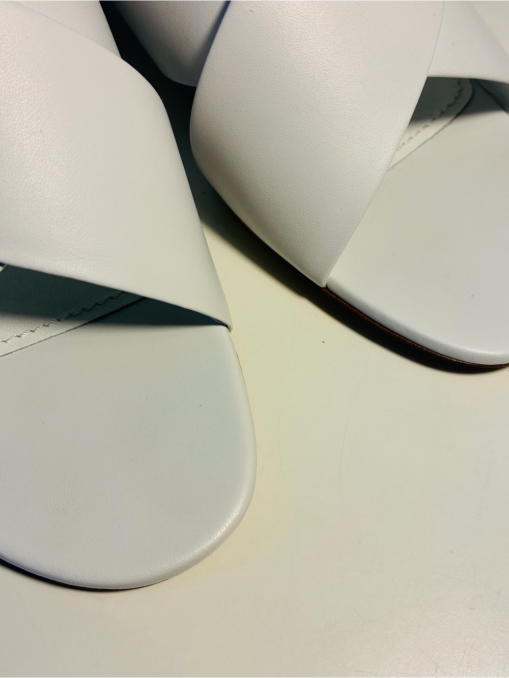 Mansur Gavriel Women’s Crossover White High Sandals W/Bag Size 40 - Picture 10 of 11
